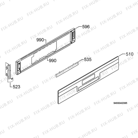 Взрыв-схема плиты (духовки) Aeg Electrolux B99898-5-M - Схема узла Command panel 037